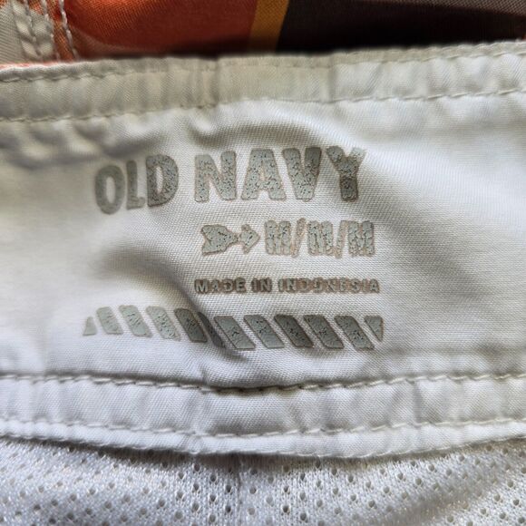 Old Navy Board shorts Men's M Drawstring Mesh Lined Plaid Cargo Swim Trunk - Picture 5 of 6